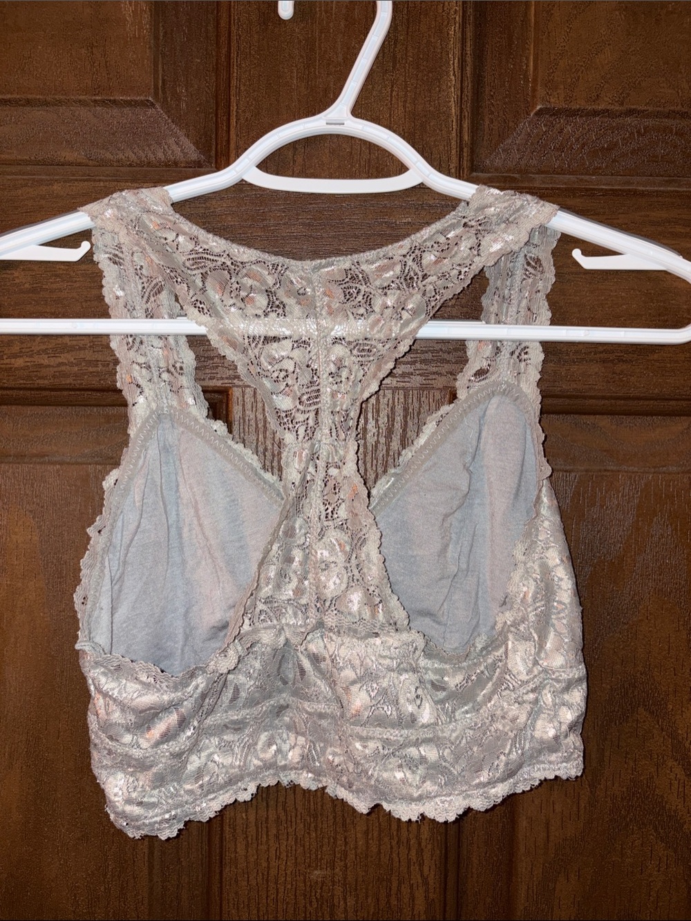 Zenana Outfitters Lace Bralette in Light Gray Taupe - Picture 2 of 2